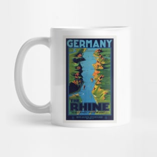 Germany The Rhine Vintage Poster 1925 Mug